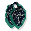 Horse Chain lightweight scarf : Navy Green