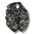 Horse print on solid canvas: Black