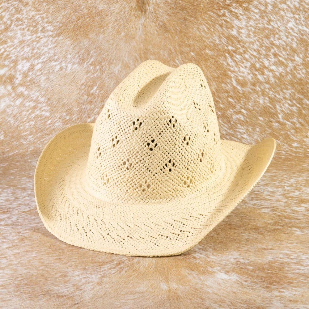 Weave Summer Straw Cowboy Hat: IV