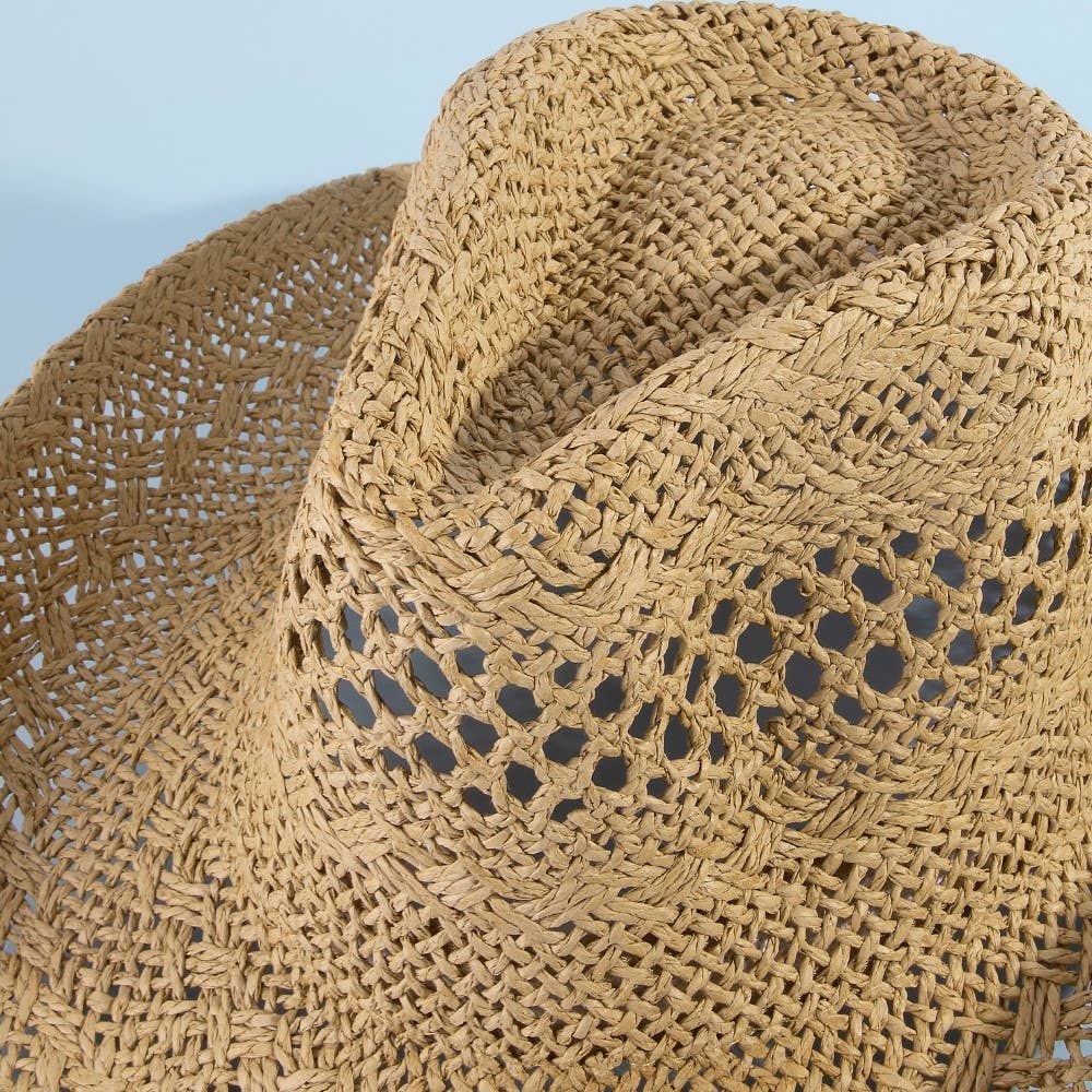 Straw Braid Western Cowboy Hat: KH