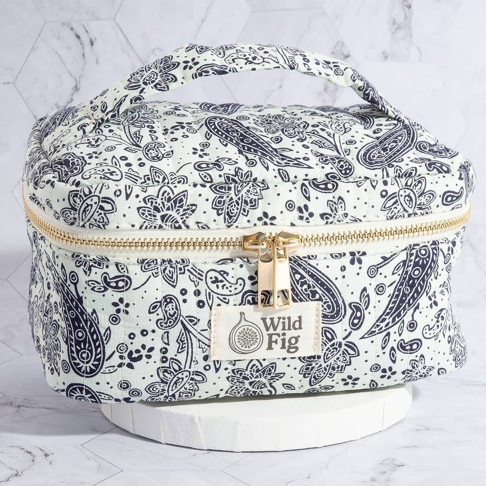 Paisley Pattern Makeup Case Cosmetic Bag: BK