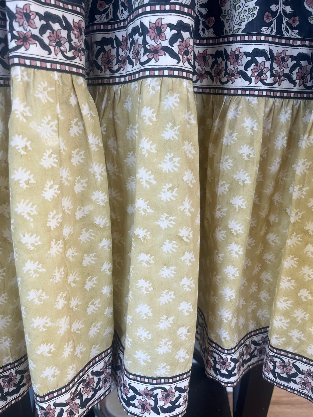 Lalita ink Maxi woodblock print dress, 100% cotton