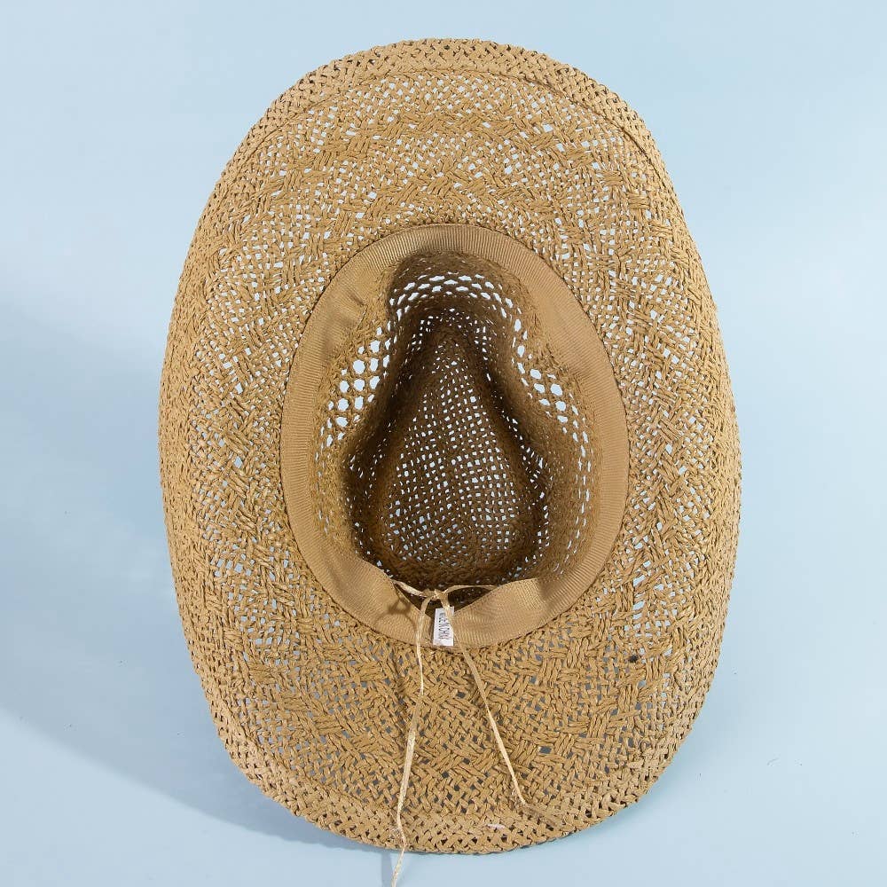 Straw Braid Western Cowboy Hat: KH