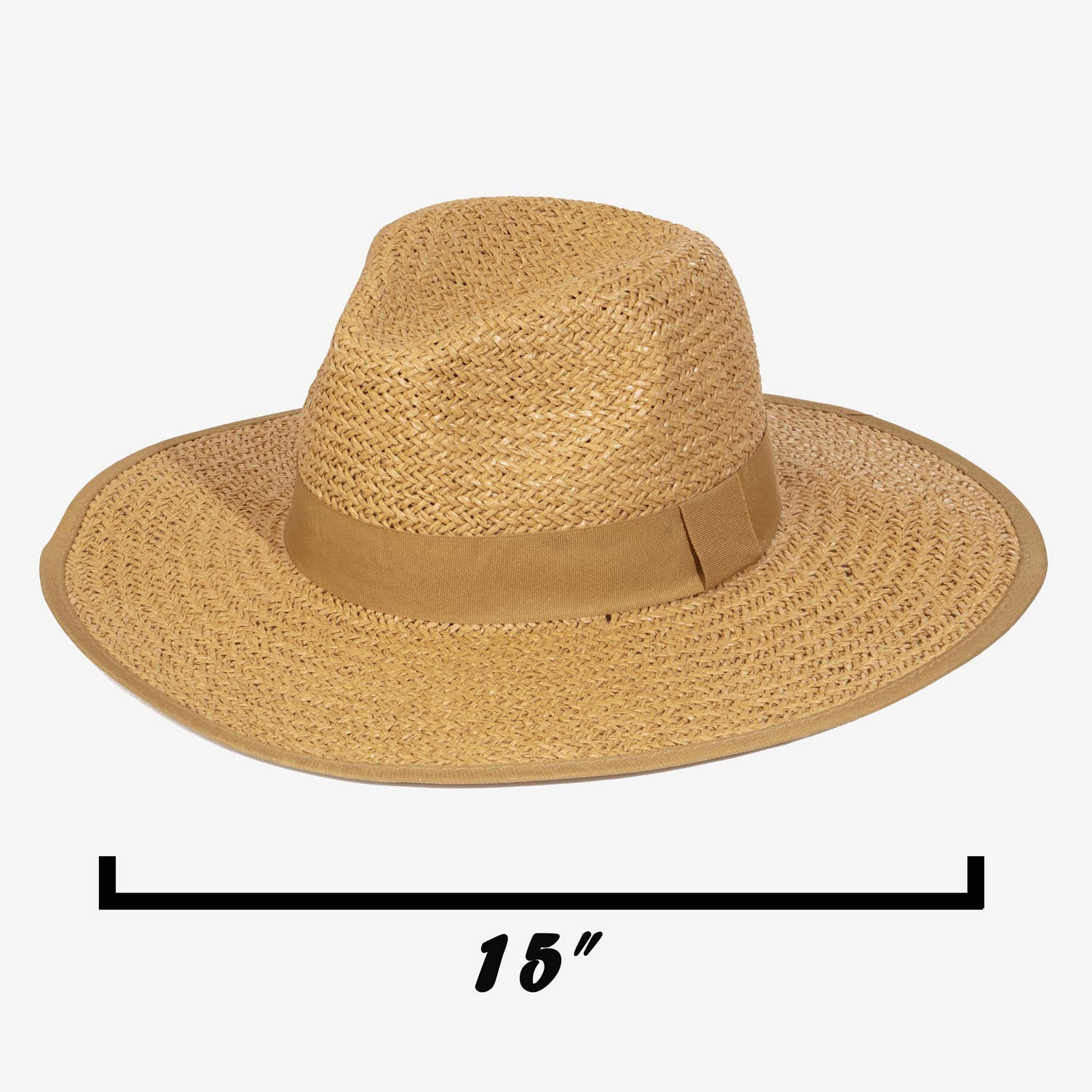 Straw Braided Ribbon Band Fedora Hat: BK