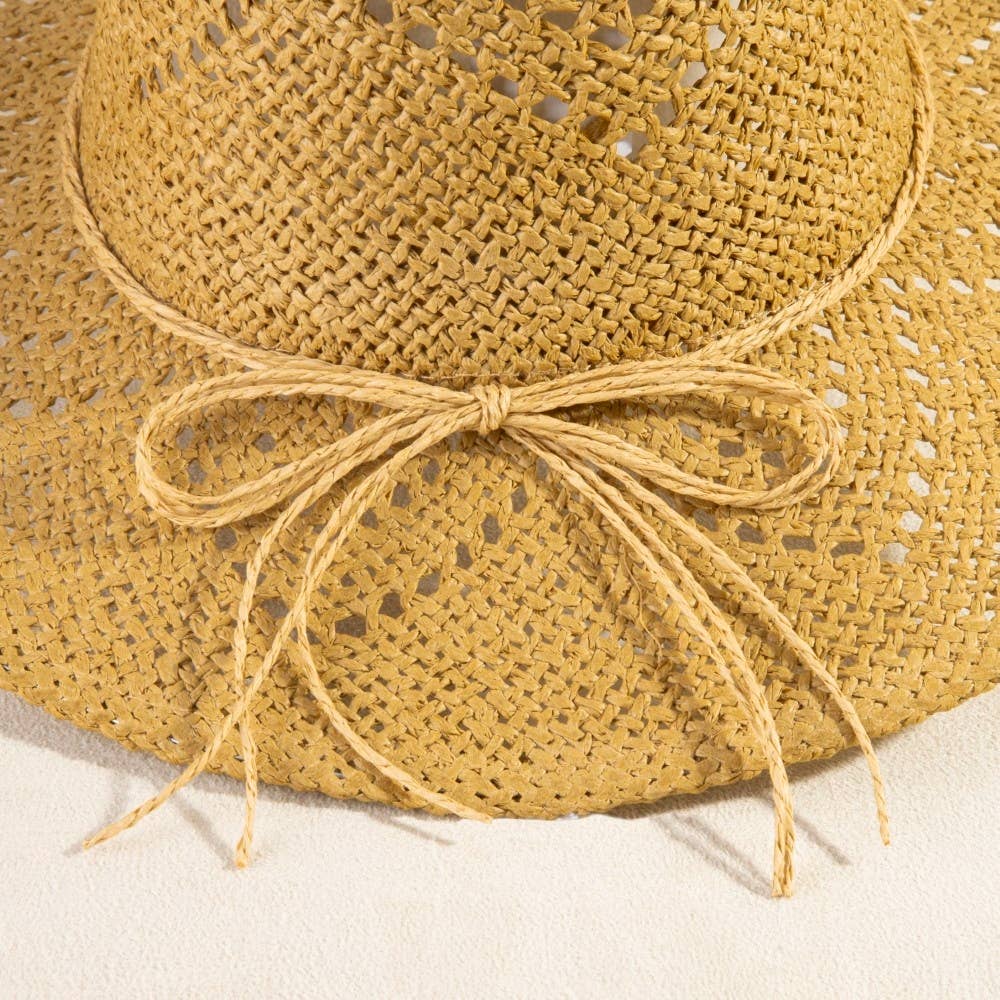 Thin Rope Strap Straw Cowboy Hat: KA