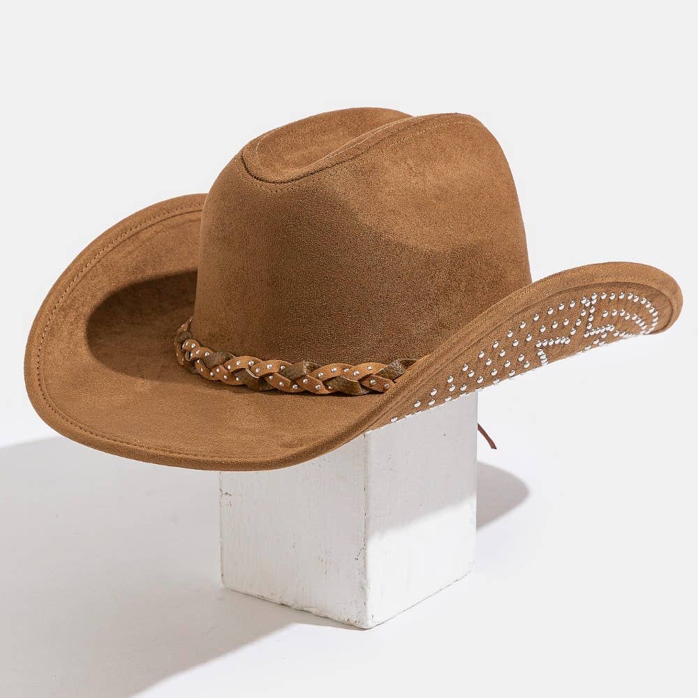 Western Studded Star Brim Cowboy Hat: KA