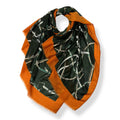 Horse Chain lightweight scarf : Khaki Mustard