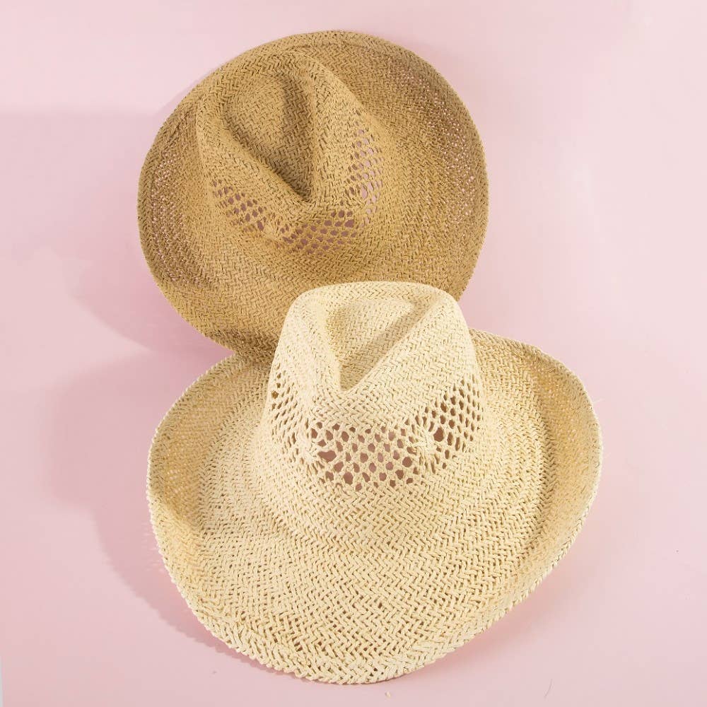 Natural Straw Cowboy Hat: KH