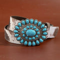Western Concho Turquoise Stone Buckle Belt: DCO