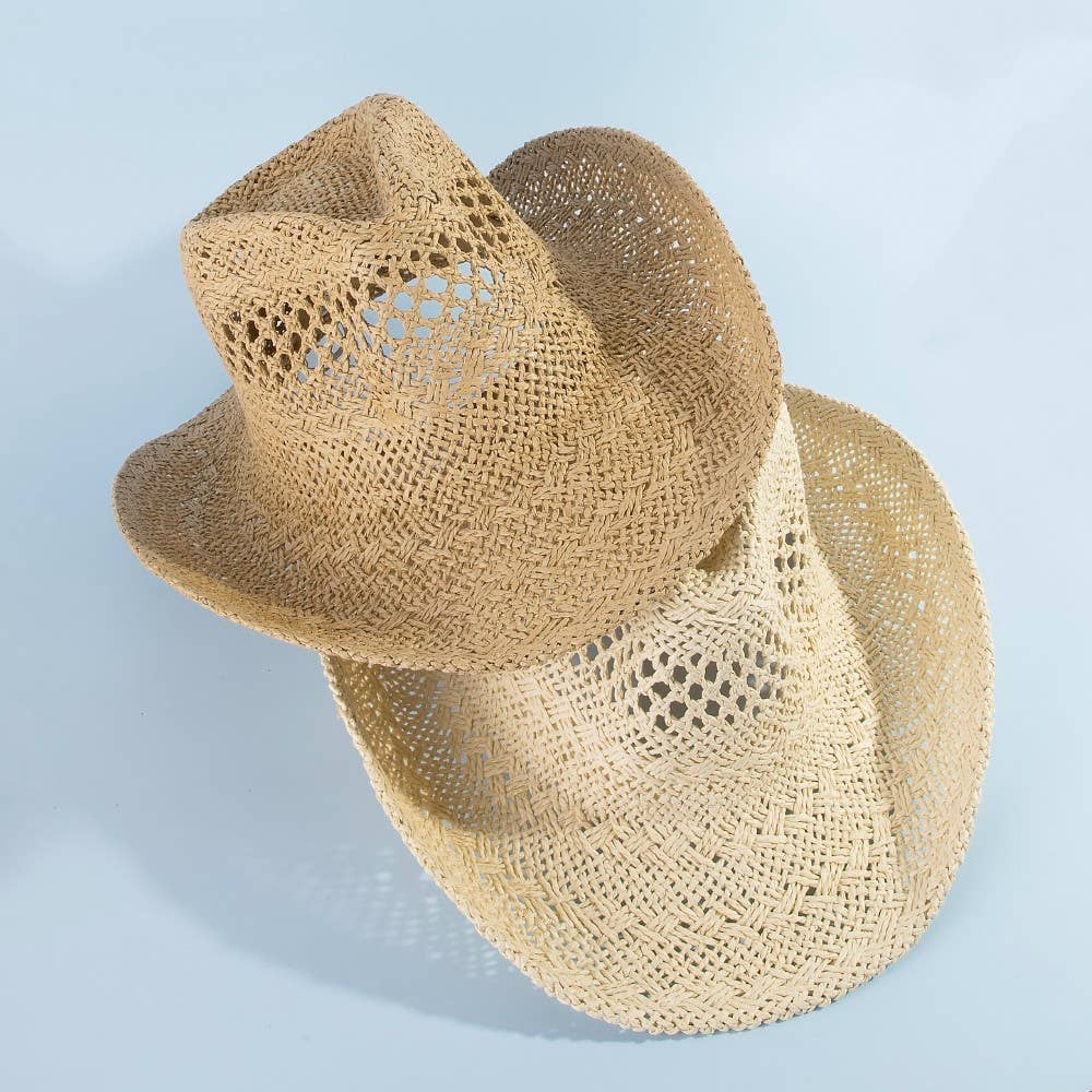 Straw Braid Western Cowboy Hat: BEI