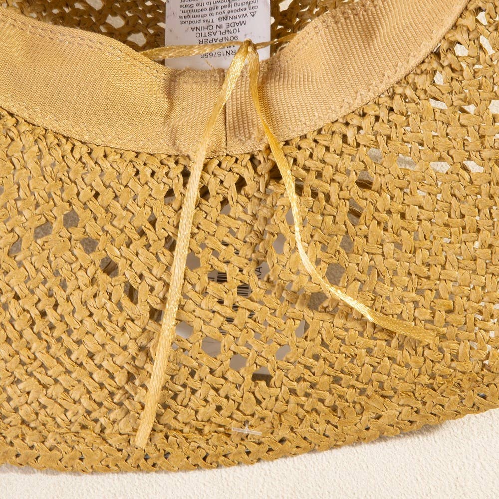 Thin Rope Strap Straw Cowboy Hat: KA