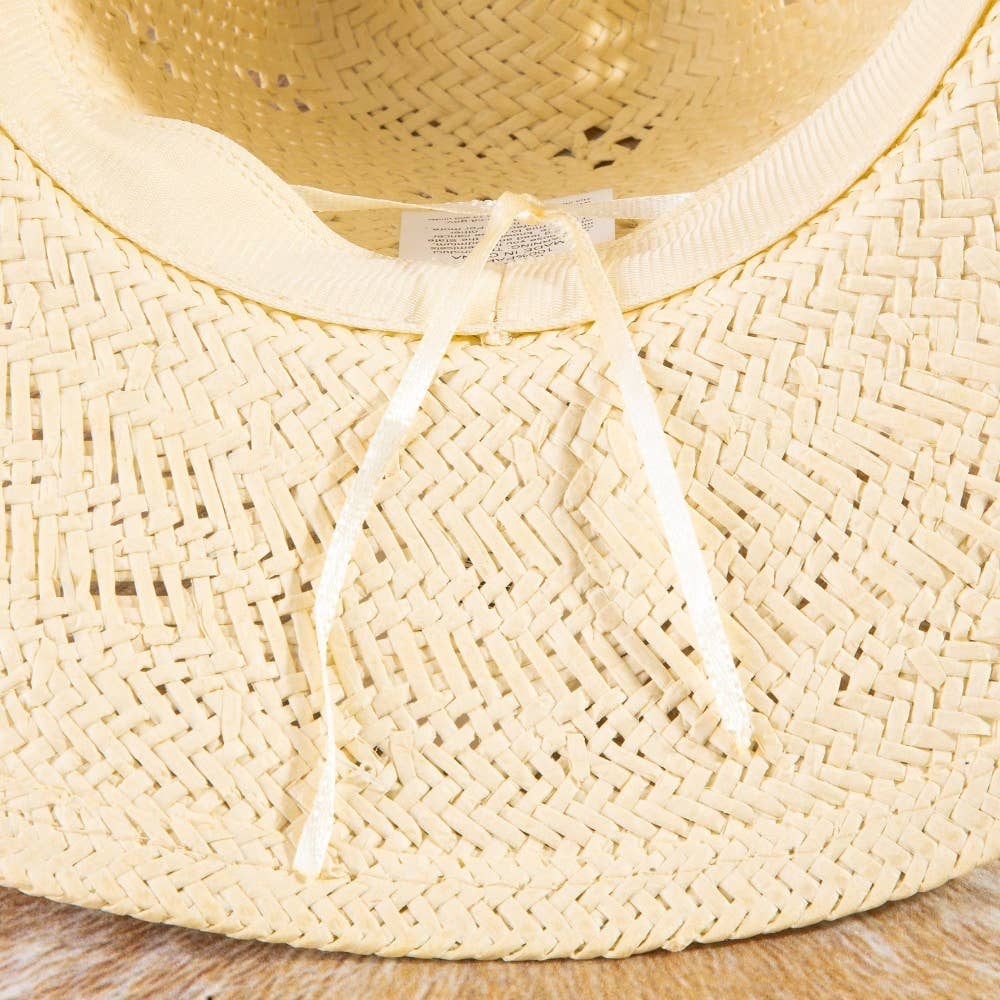 Weave Summer Straw Cowboy Hat: IV