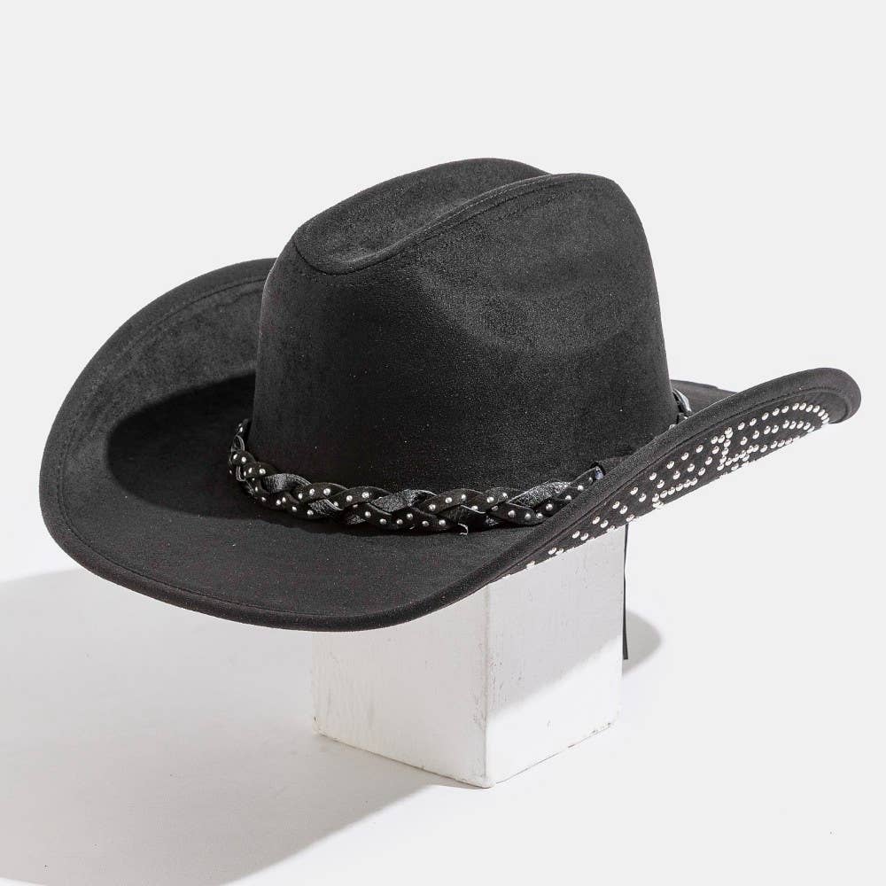 Western Studded Star Brim Cowboy Hat: KA