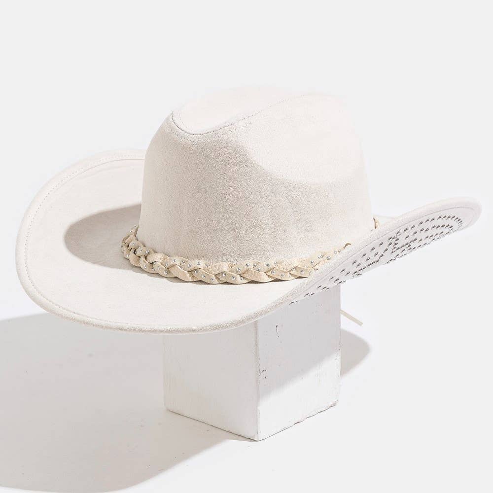 Western Studded Star Brim Cowboy Hat: KA