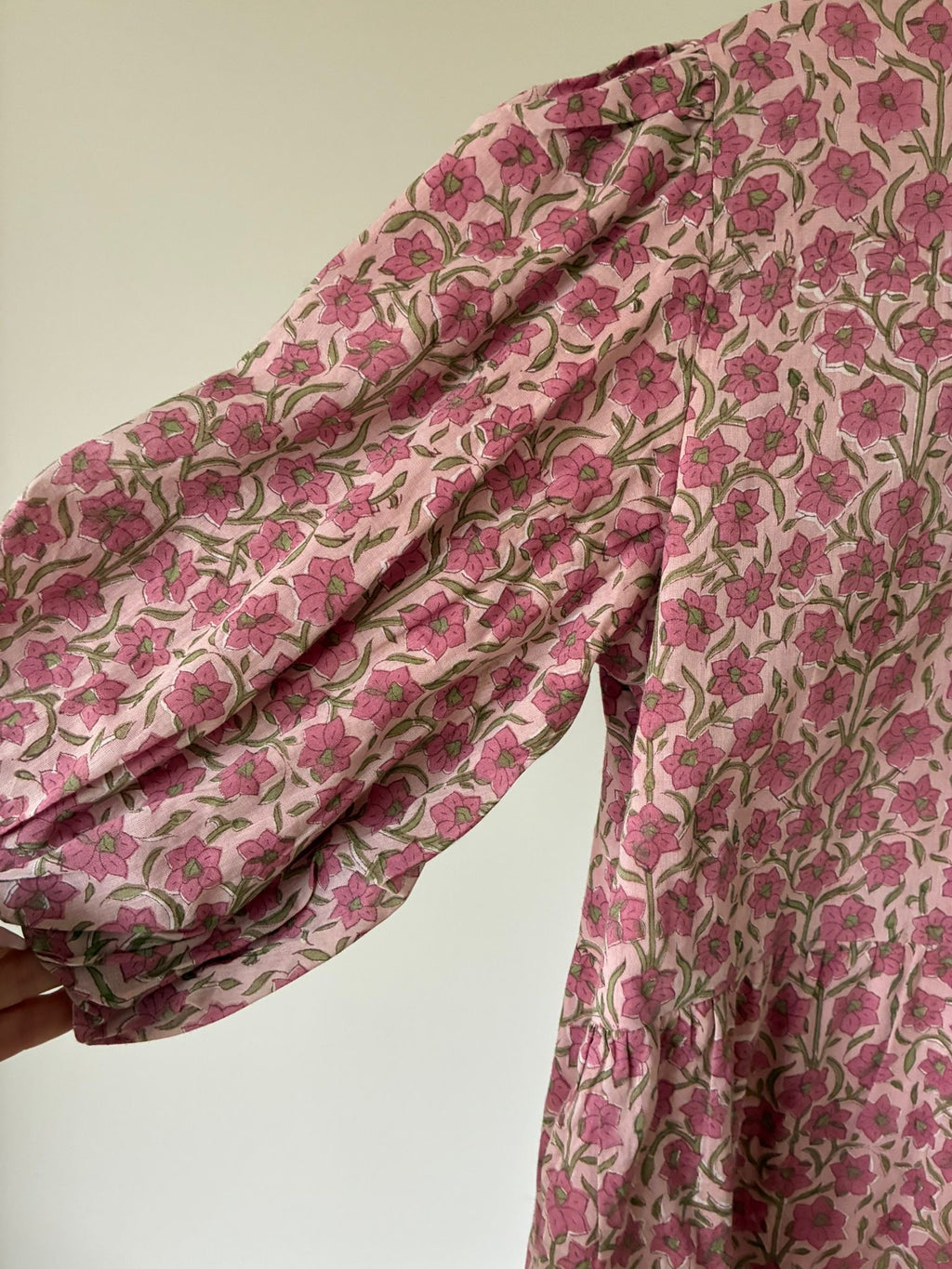 Sadie Rose pink floral dress, 100% cotton