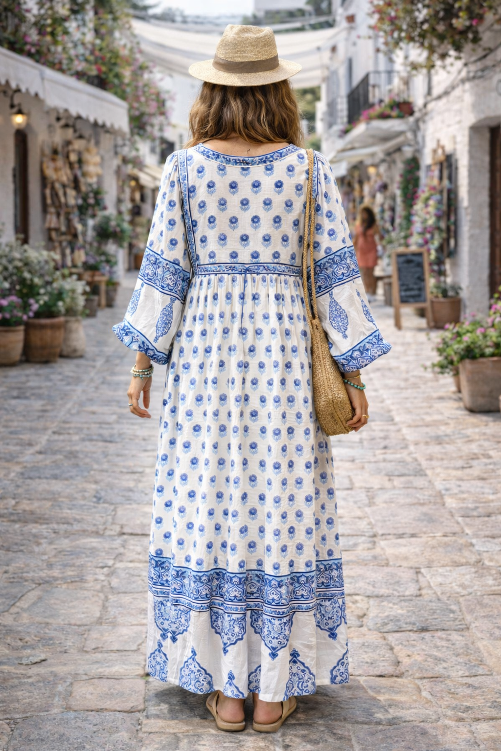 AMELIA FLOATY SLEEVE WOODBLOCK PRINTED COTTON VOILE DRESS – Soul Of Sita