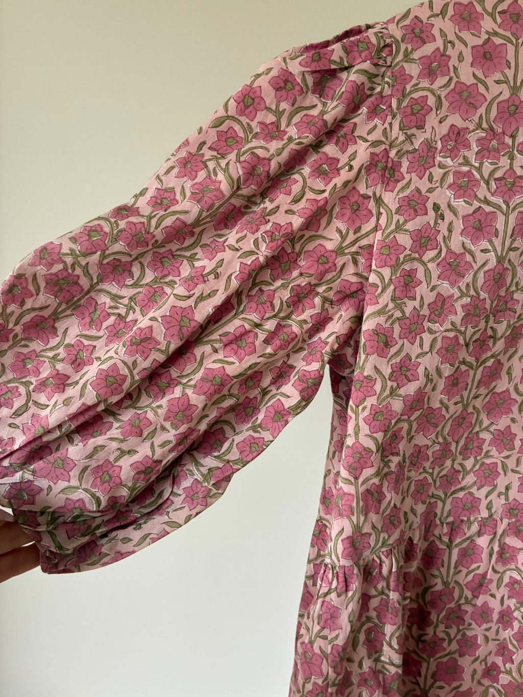 Sadie Rose pink floral dress, 100% cotton