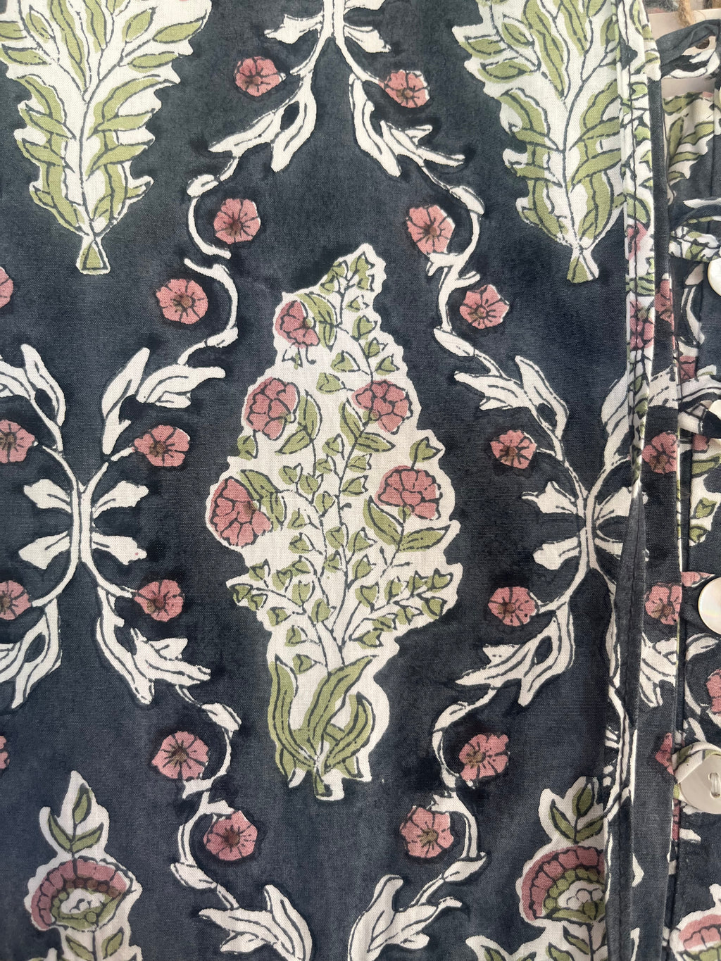 Lalita ink Maxi woodblock print dress, 100% cotton