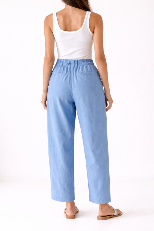 100% cotton drawstring and elasticated Blue trouser