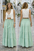 Alice cotton voile long gypsy skirt