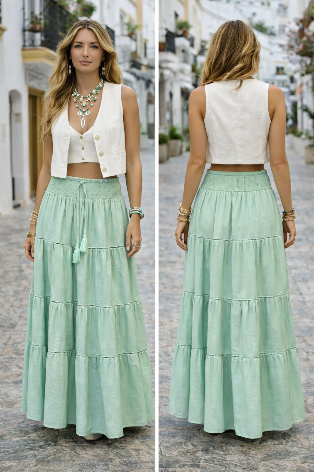 Alice cotton voile long gypsy skirt