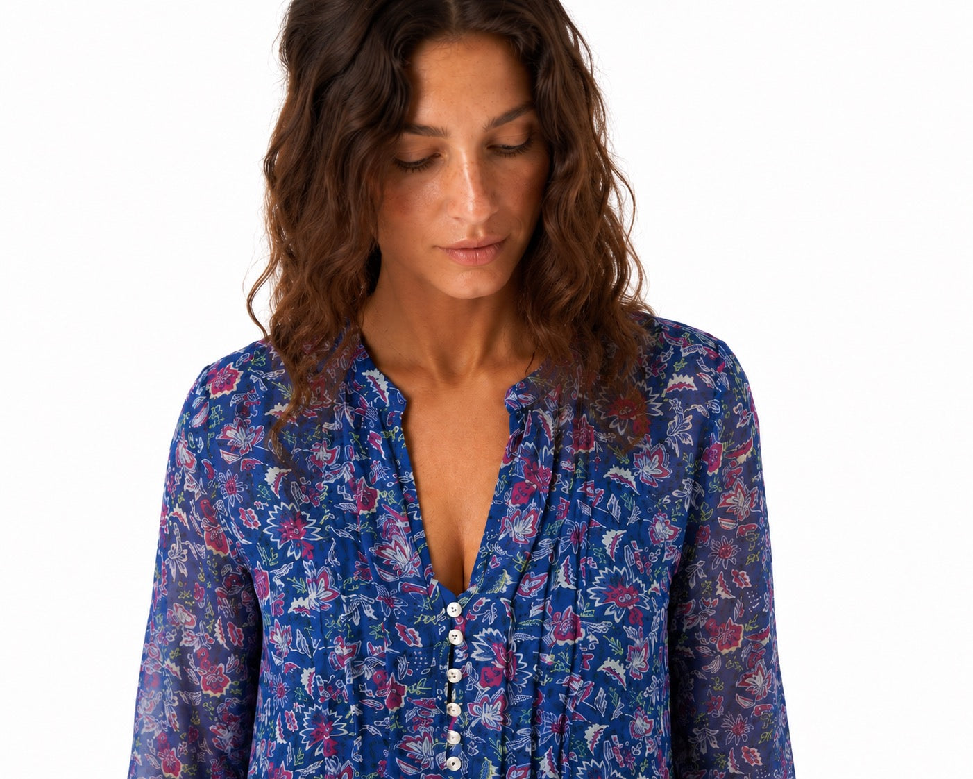 Inky blue cotton / silk mix maxi dress and separate under vest. With side pockets. Beautiful breathable fabric.