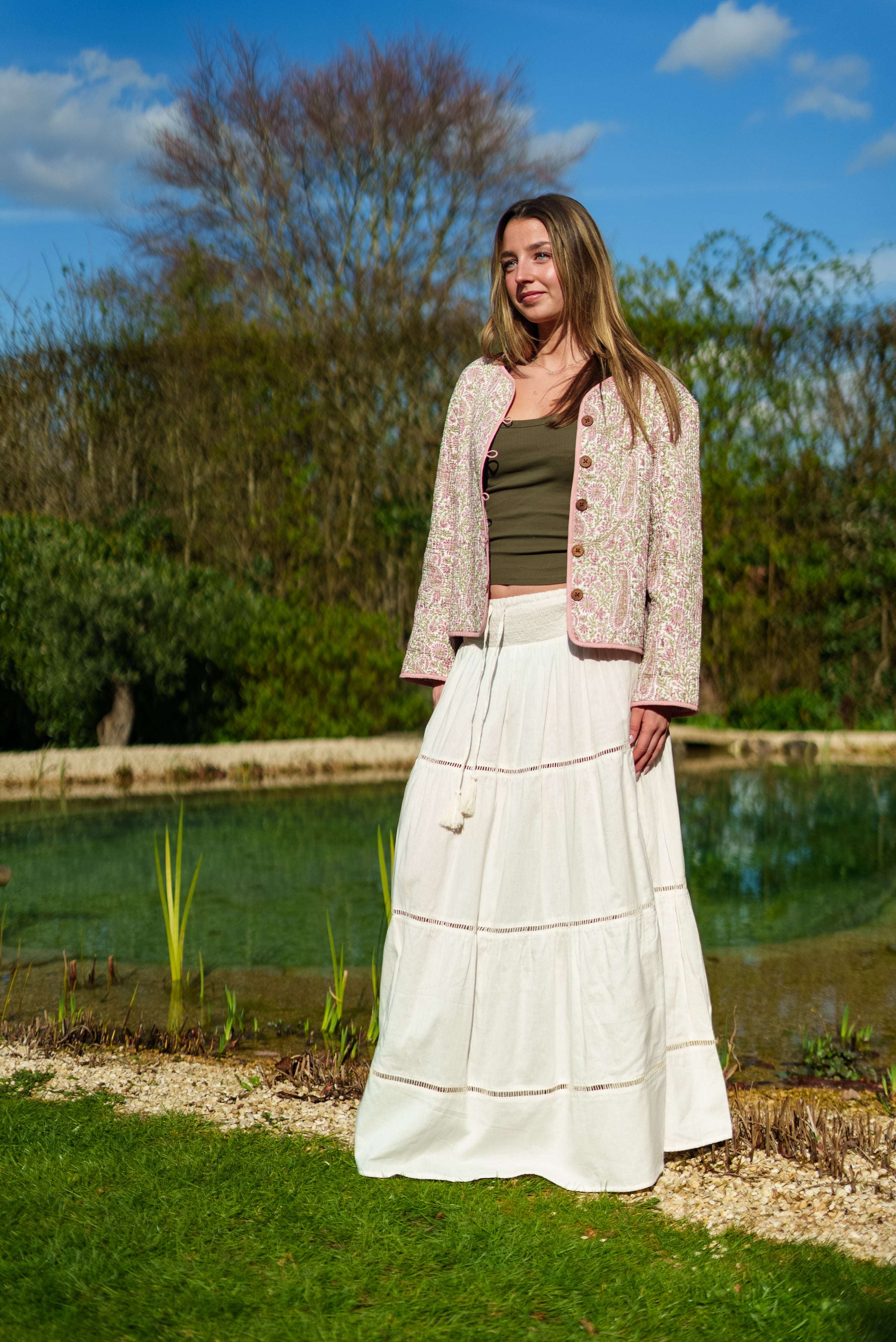 Alice cotton voile long gypsy skirt