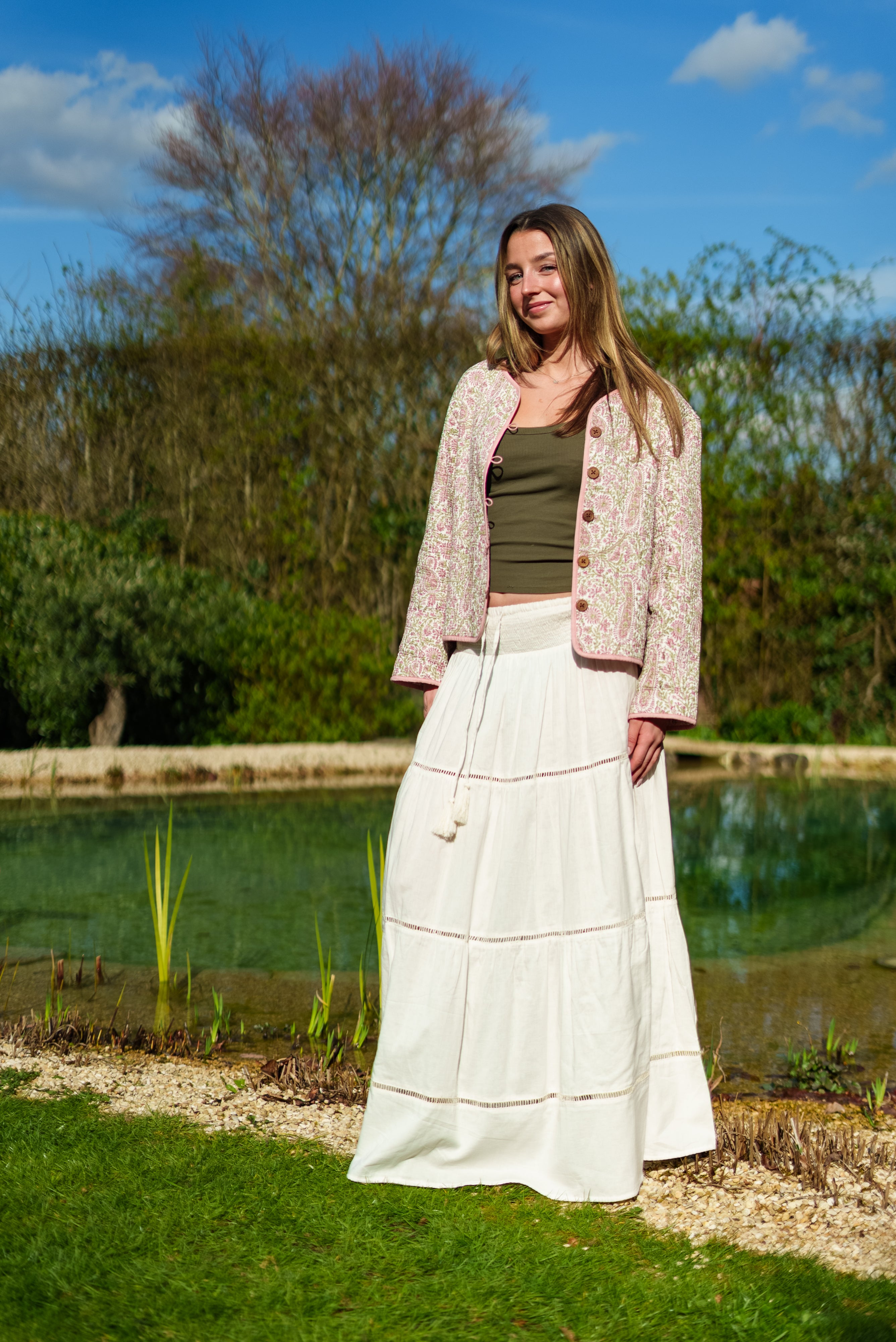 Alice cotton voile long gypsy skirt