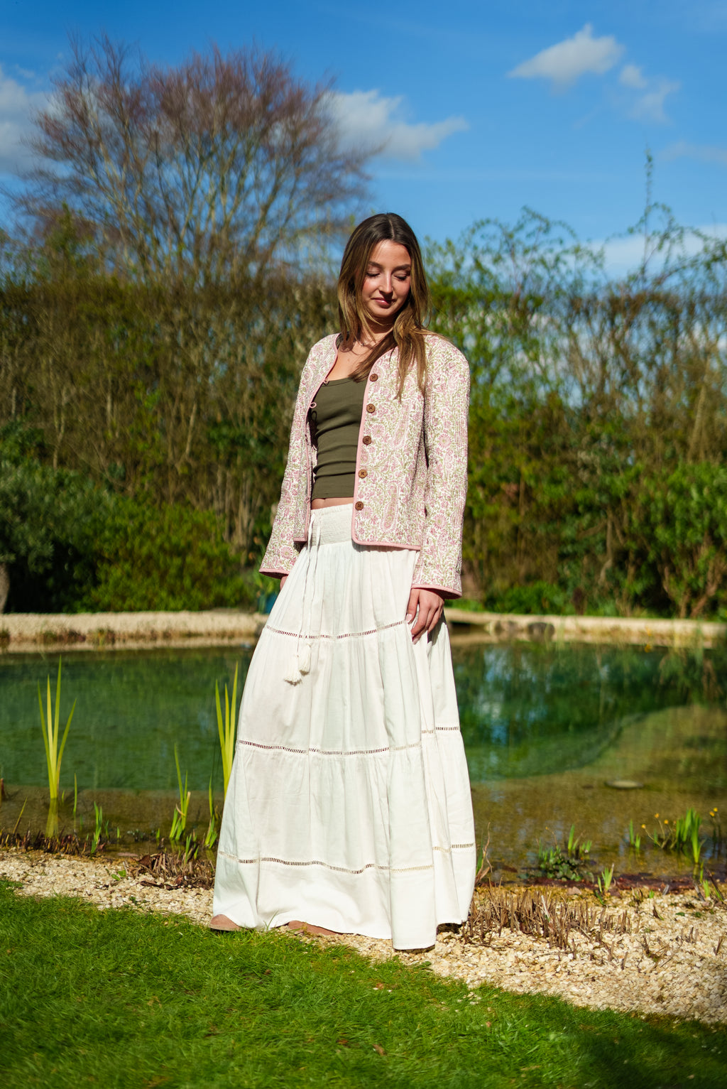 Alice cotton voile long gypsy skirt