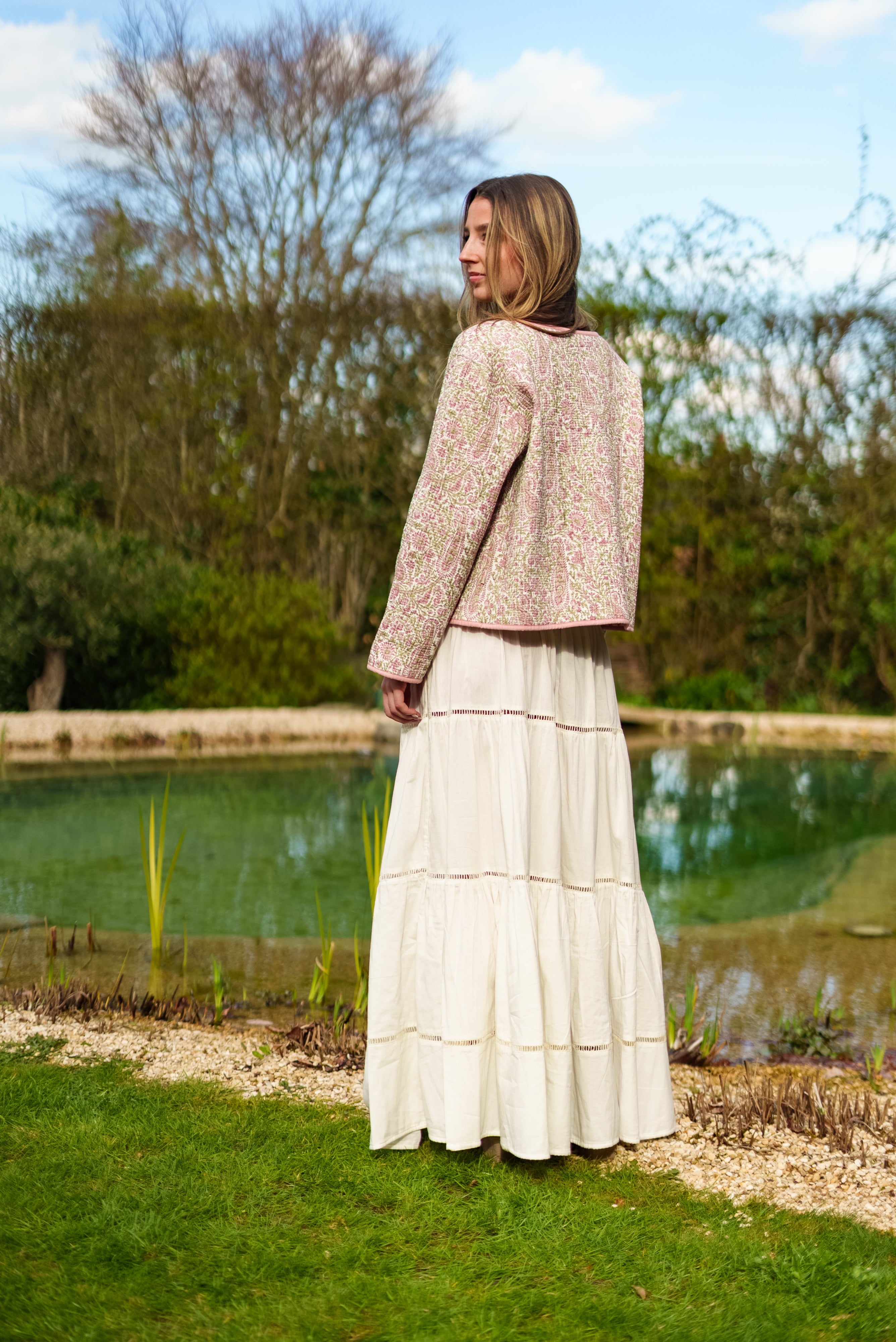 Alice cotton voile long gypsy skirt