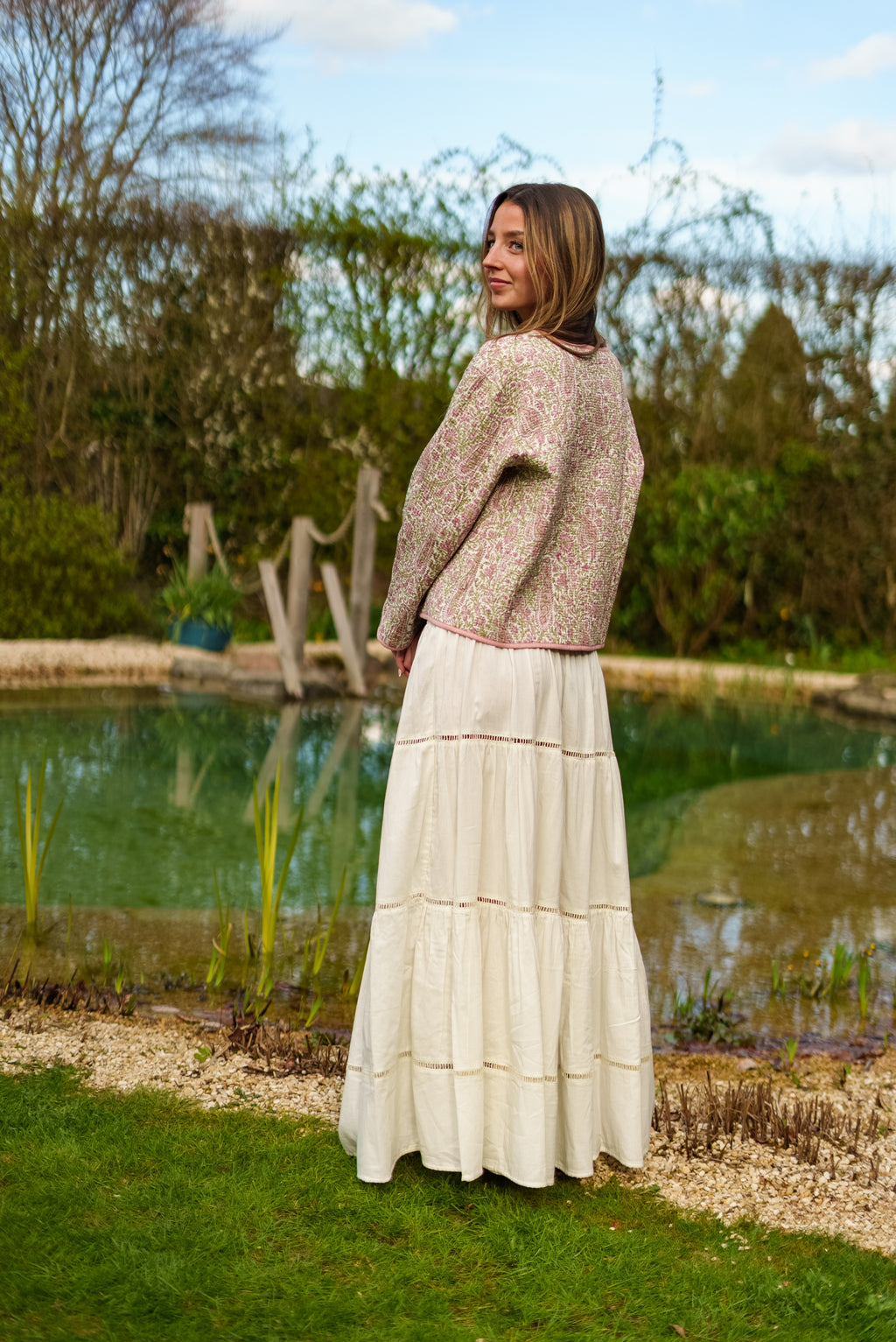 Alice cotton voile long gypsy skirt