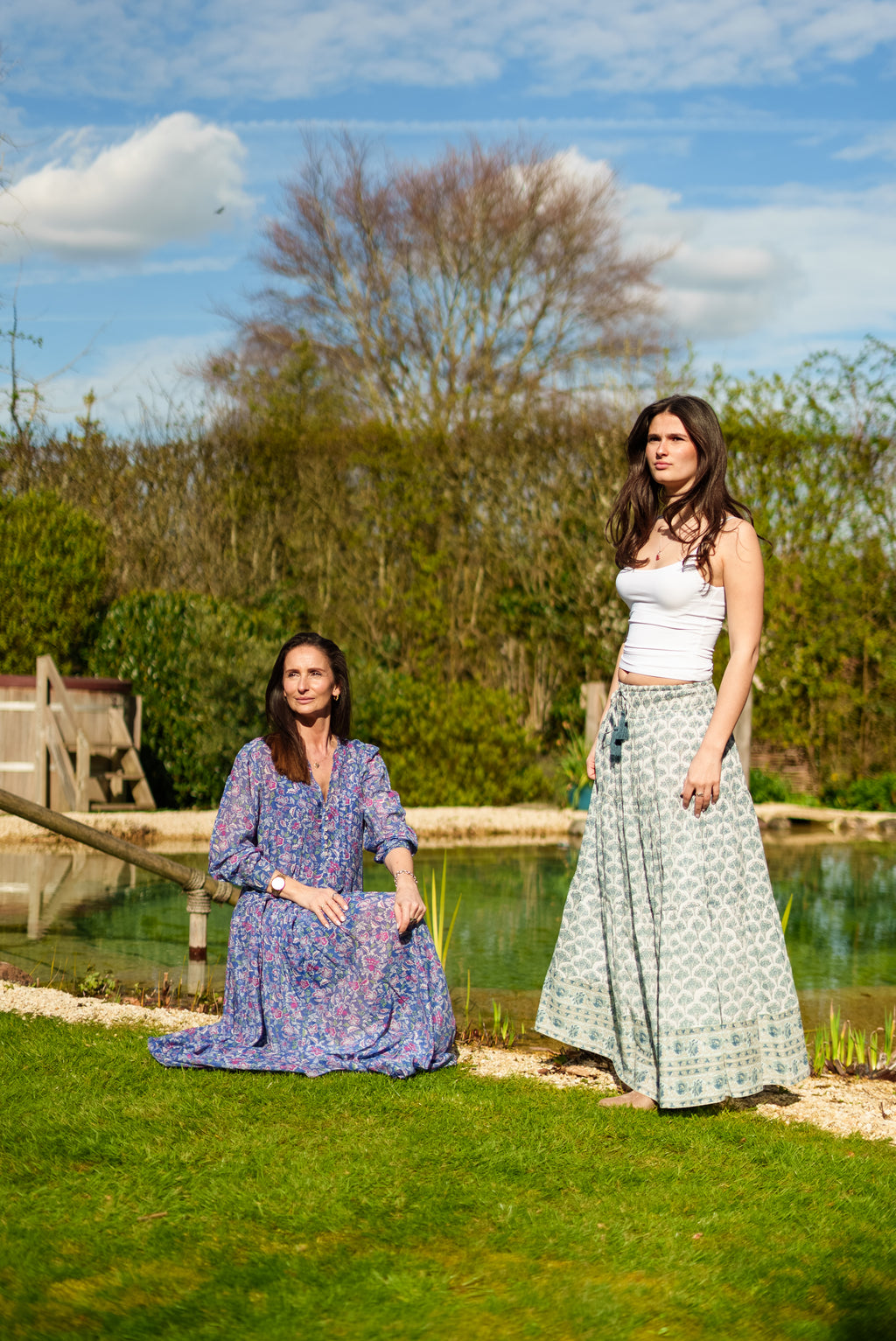 Alice cotton voile long gypsy skirt