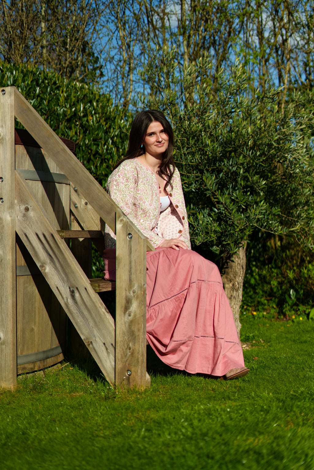 Alice cotton voile long gypsy skirt