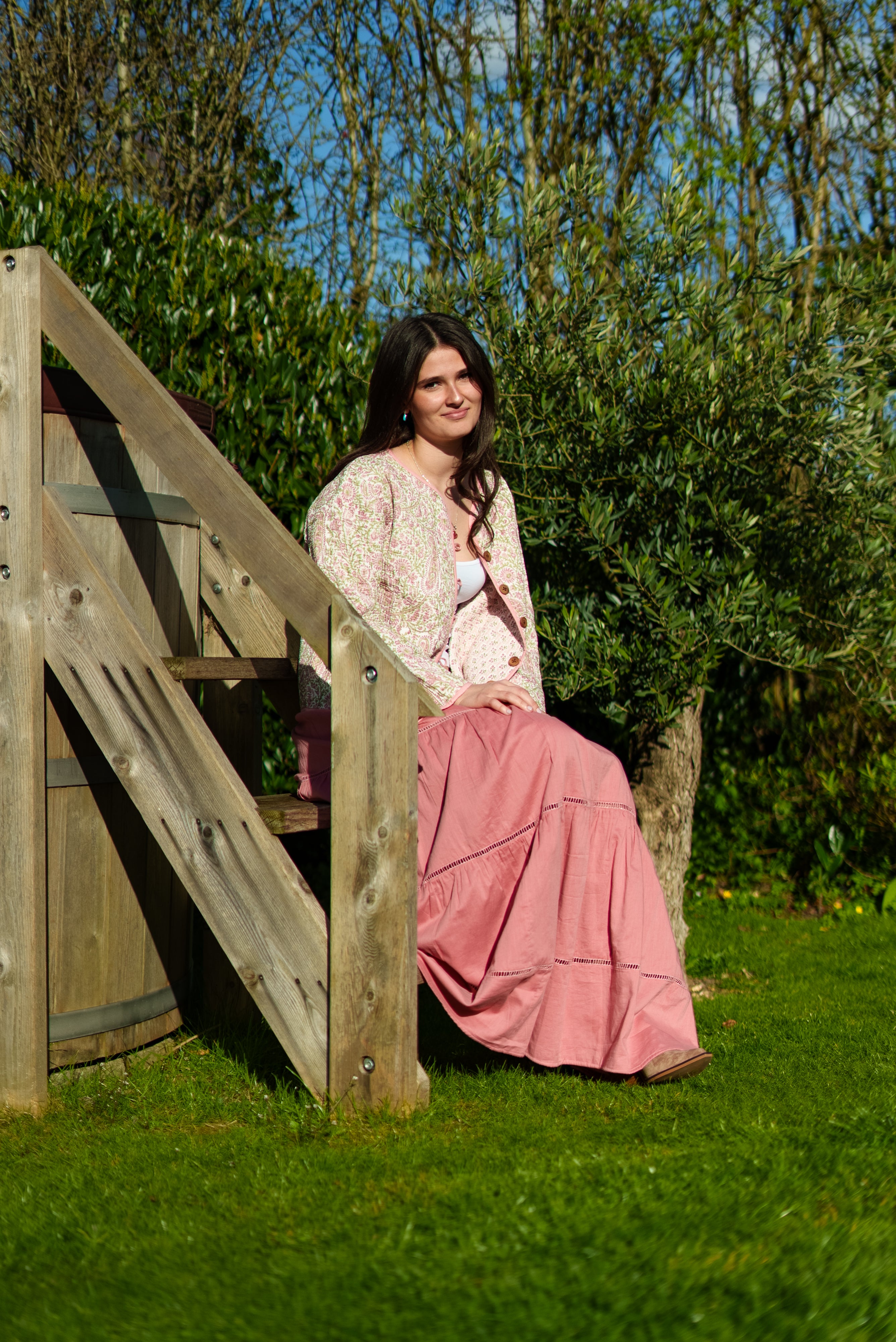 Alice cotton voile long gypsy skirt