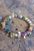 Elasticated Recycled Fabric Bead Bracelet