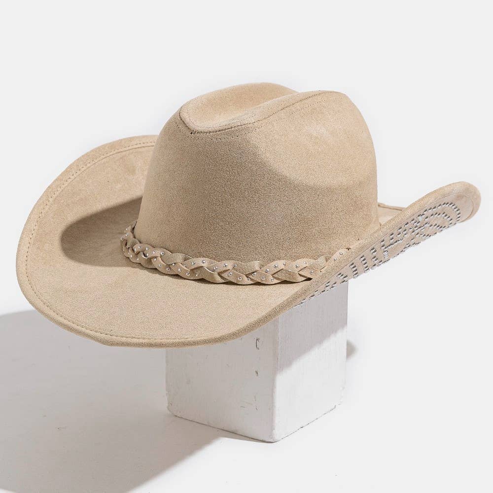 Western Studded Star Brim Cowboy Hat: KA