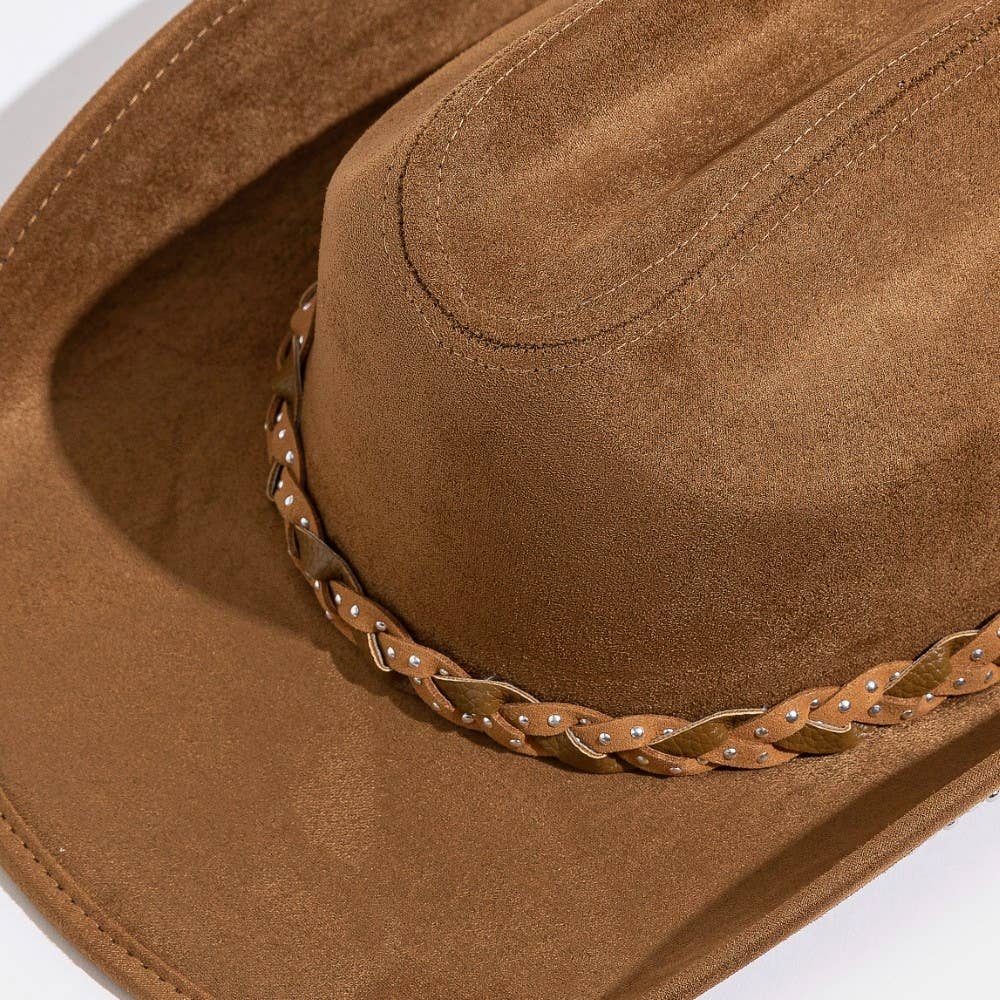 Western Studded Star Brim Cowboy Hat: KA