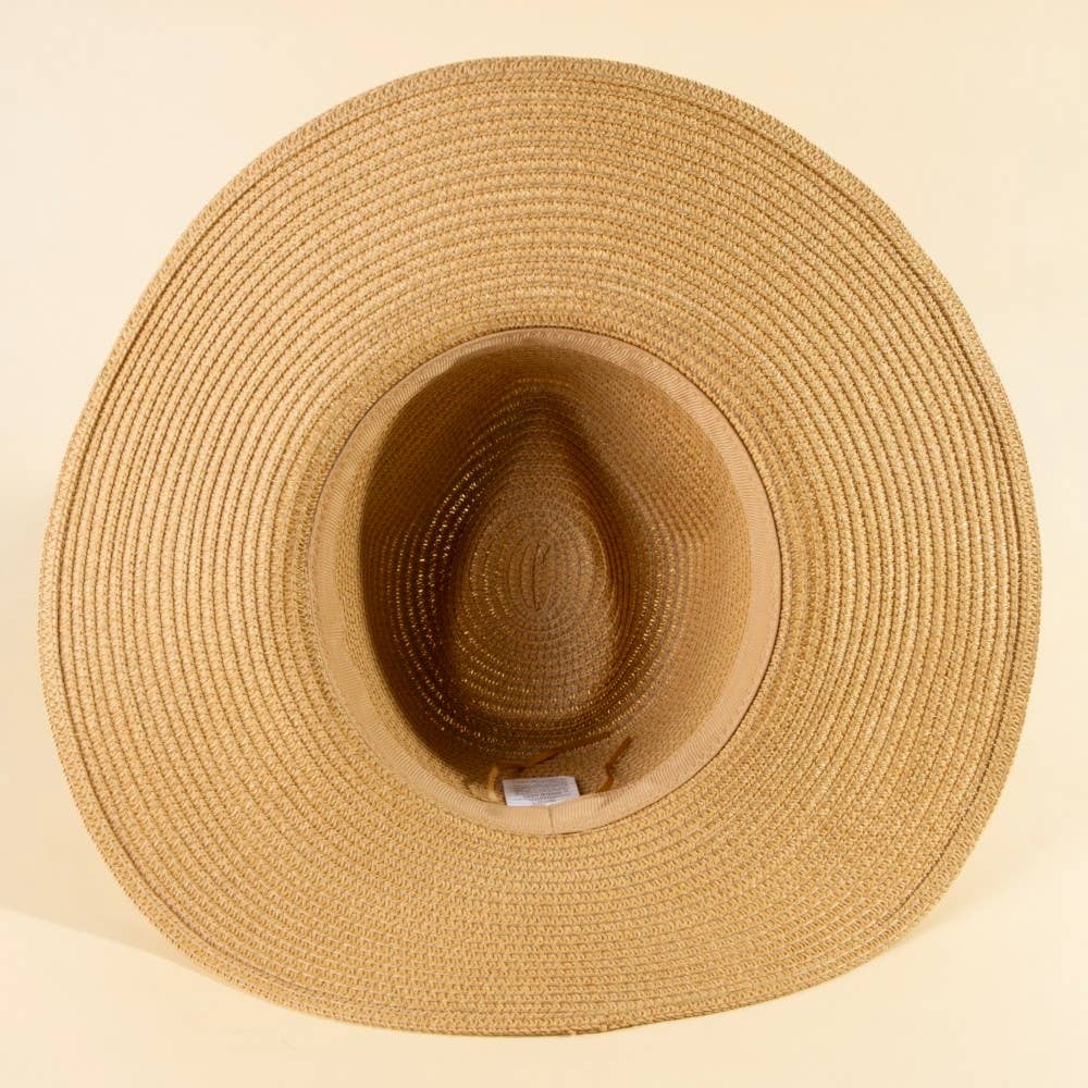 Assorted Beads Summer Straw Hat: KA