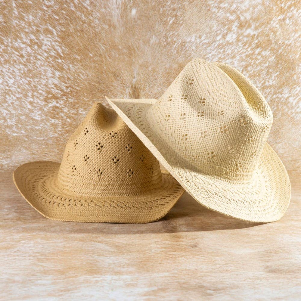 Weave Summer Straw Cowboy Hat: KA