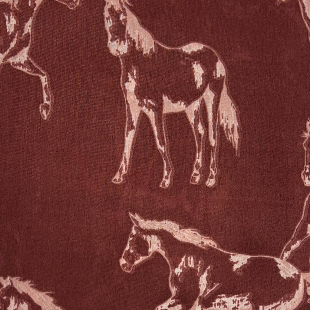Horse print on solid canvas: Black