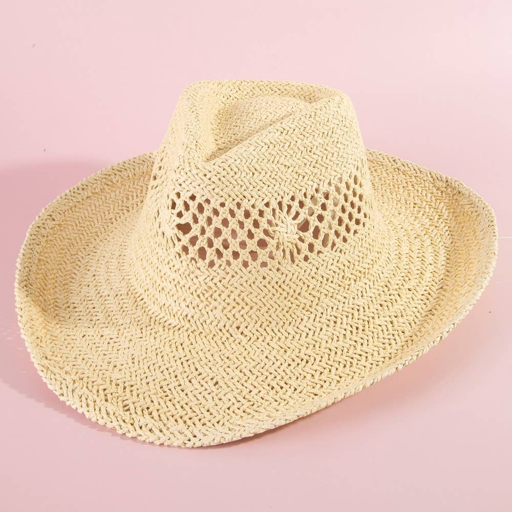 Natural Straw Cowboy Hat: KH