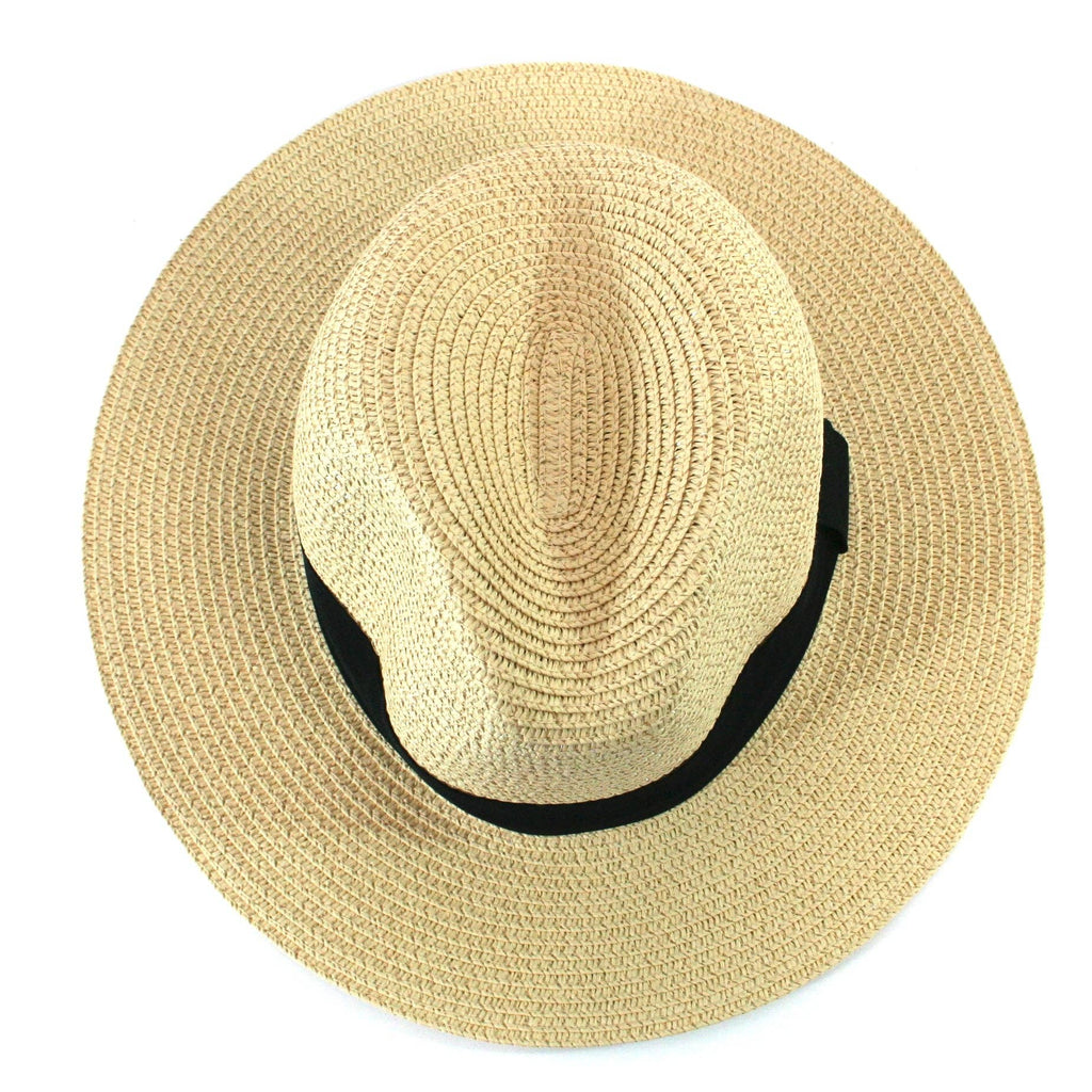 Panama Style Foldable Sun Hat in Bag  - Medium (57cm)