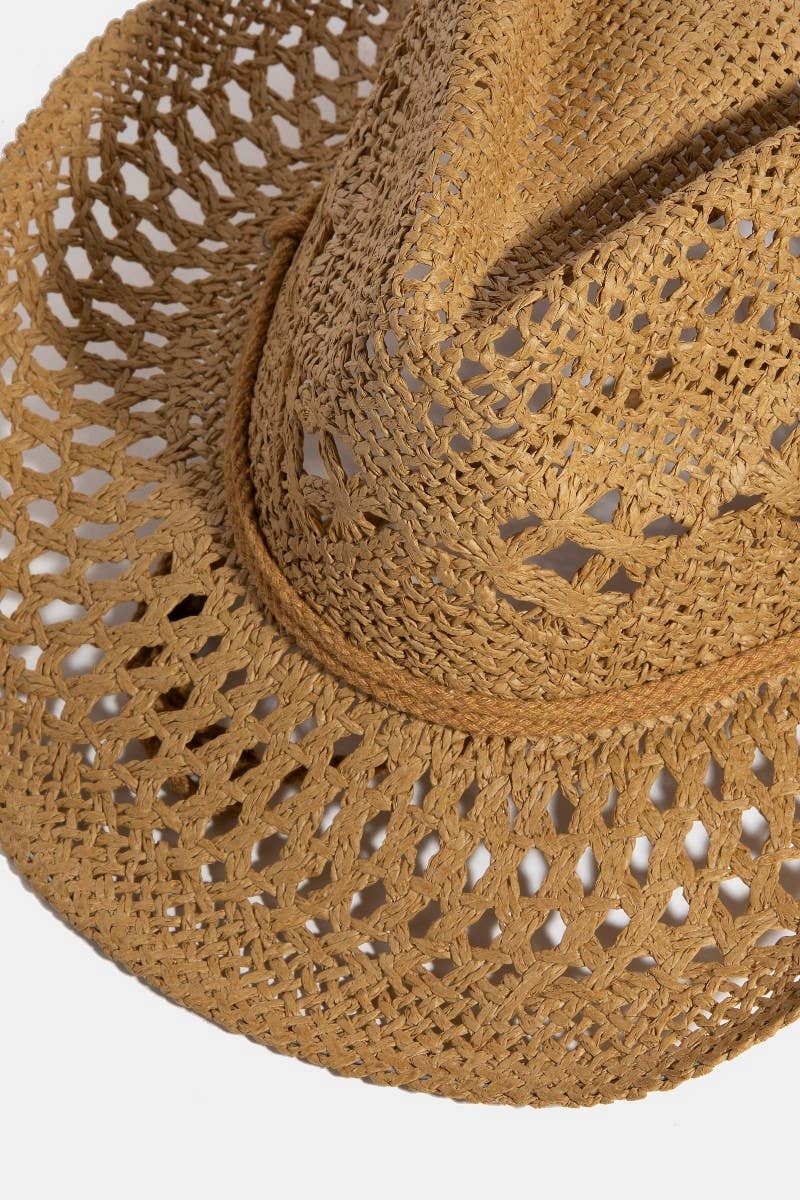Double Strap Western Straw Hat: KA