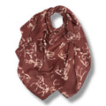 Horse print on solid canvas: Burgundy