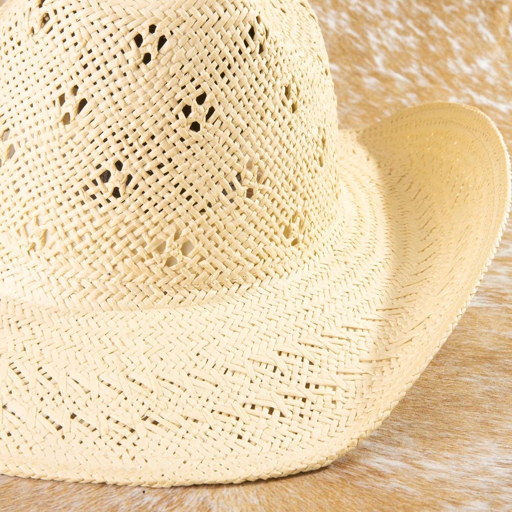 Weave Summer Straw Cowboy Hat: IV