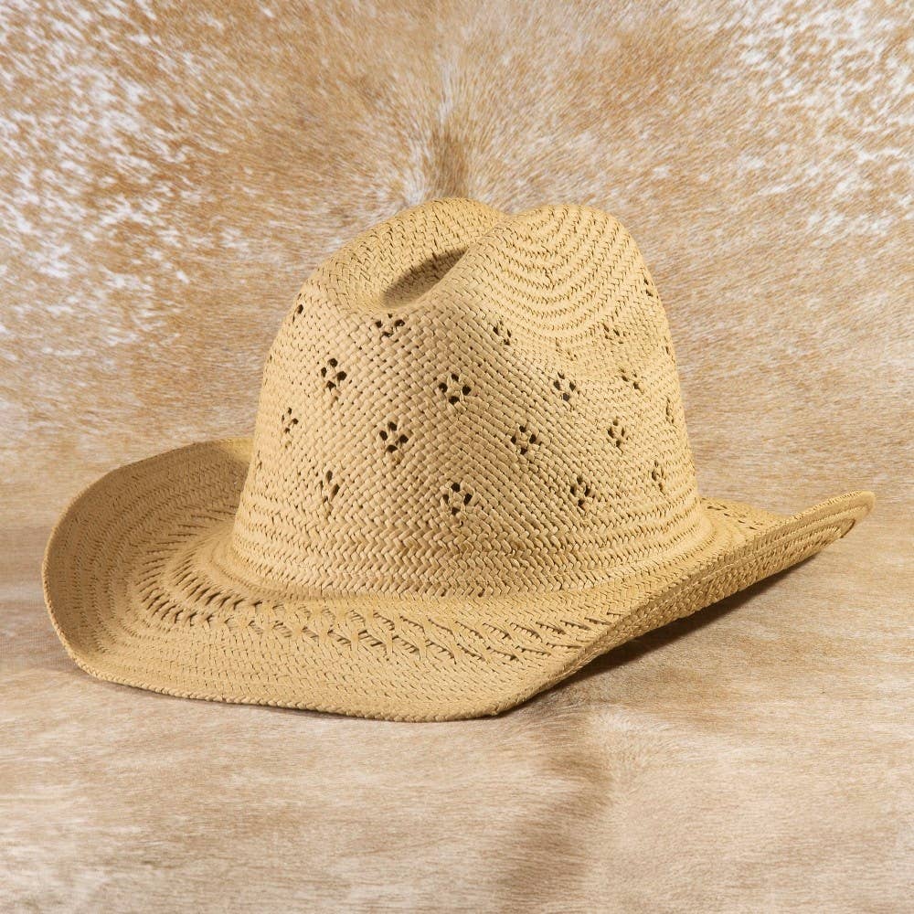 Weave Summer Straw Cowboy Hat: IV